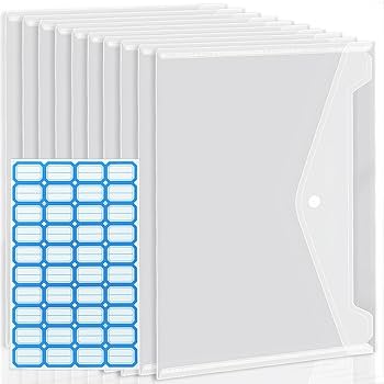 Amazon | POPSFL A5 クリアファイル ボタン式 10枚 クリア 伝票